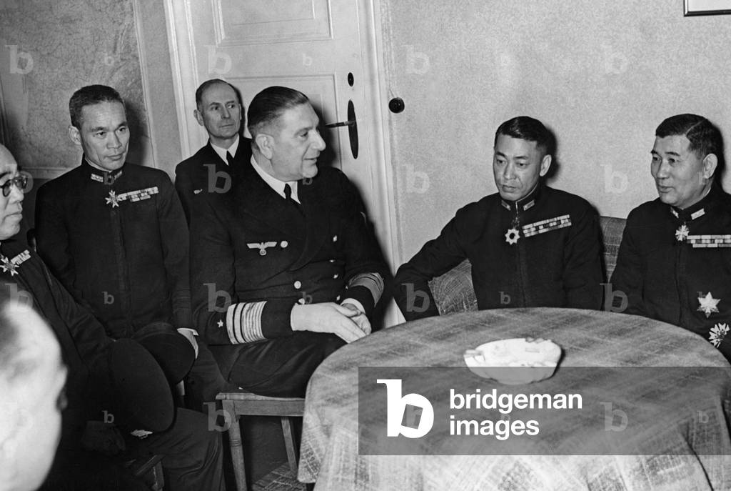 Japanese Navy in Berlin, 1941 (b/w photo)
