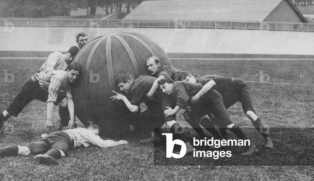 Pushball game in the USA, 1933 (b/w photo)