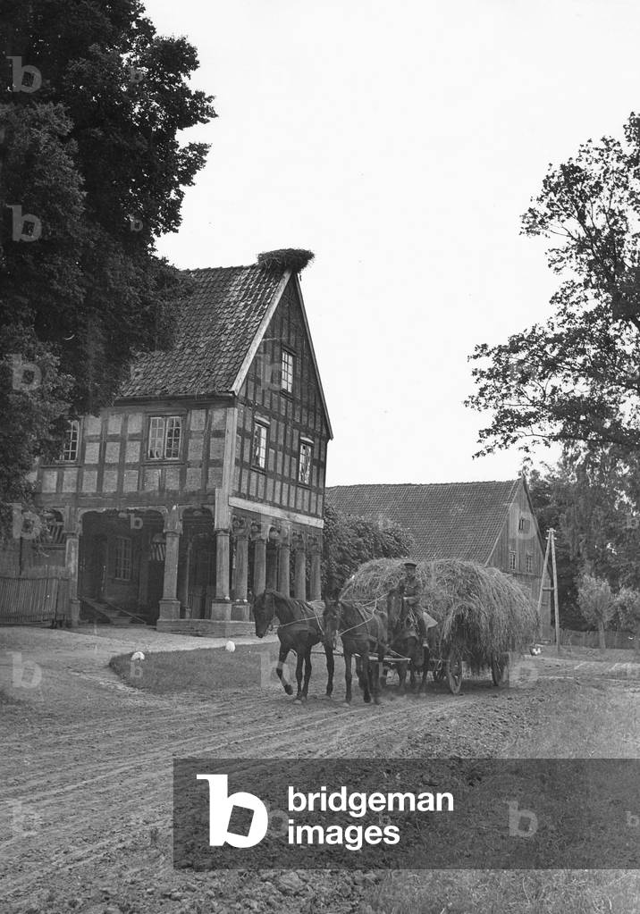 Farm in West Prussia, 1942 (b/w photo)