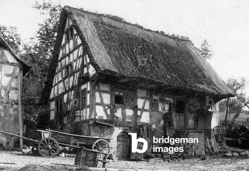 Farm in Hessen, 1906 (b/w photo)