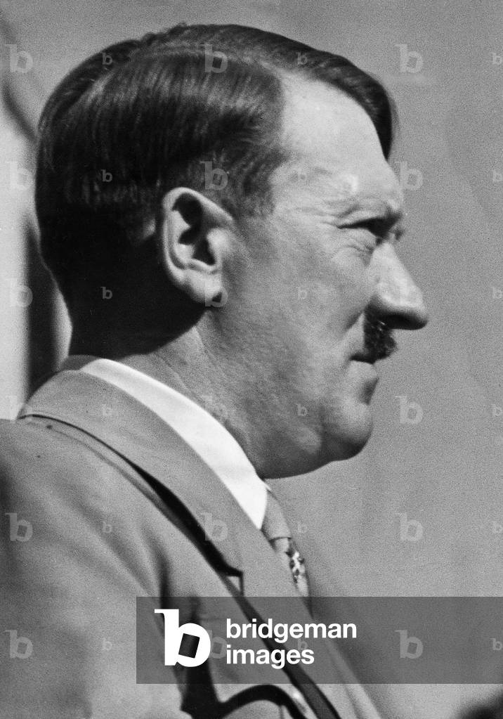 Adolf Hitler in Rosenheim, 1935 (b/w photo)