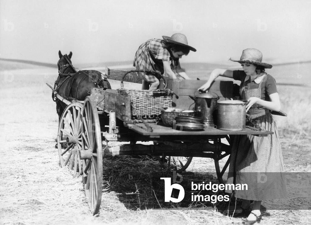 Woman farmer in the United States (b/w photo)