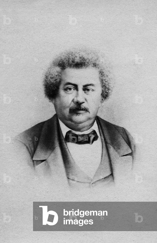 Alexandre Dumas the elder (b/w photo)