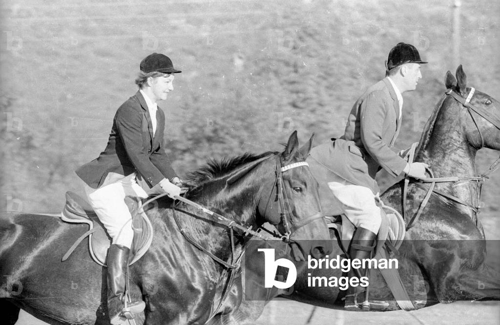 Par force hunt in Salzburg 1965 (b/w photo)