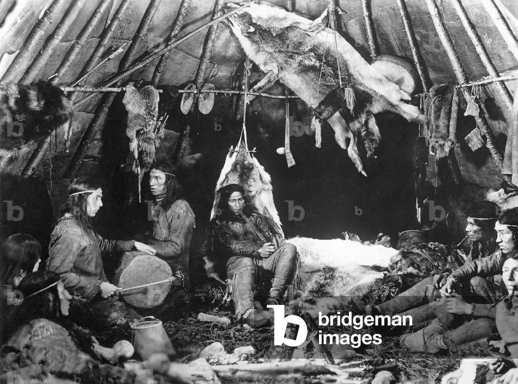 Film scene from 'Caribou' (b/w photo)