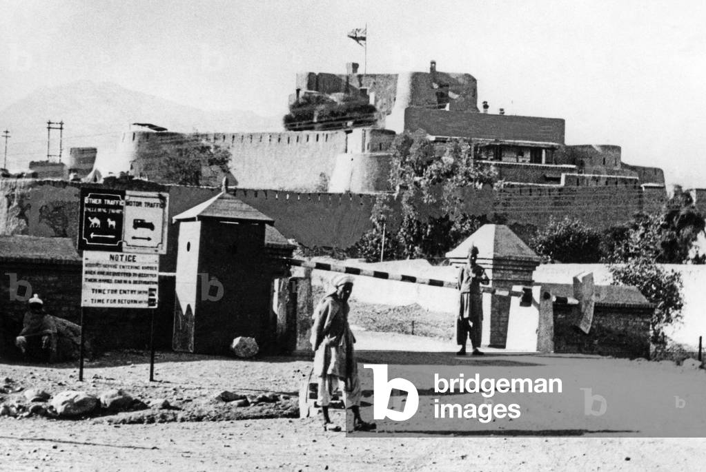 Fort Jamrud at the Khyber Pass in northwest India, 1939 (b/w photo)