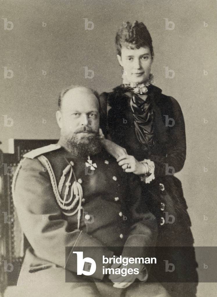 Tsar Alexander III. Maria Feodorovna of Russia, with, about, 1866 (photo)