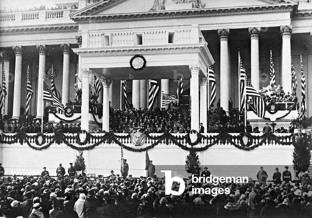 Investiture of President Calvin Coolidge, 1925 (b/w photo)