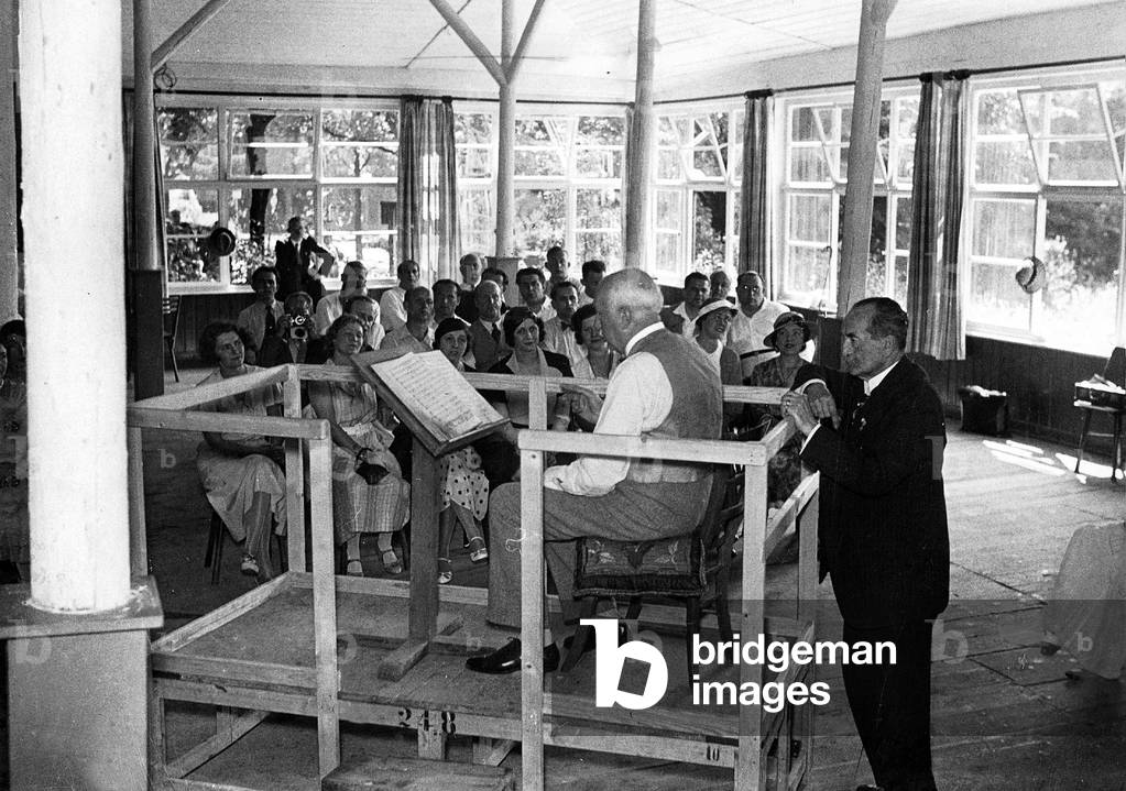 Richard Strauss at the Bayreuth Festival, 1933 (b/w photo)