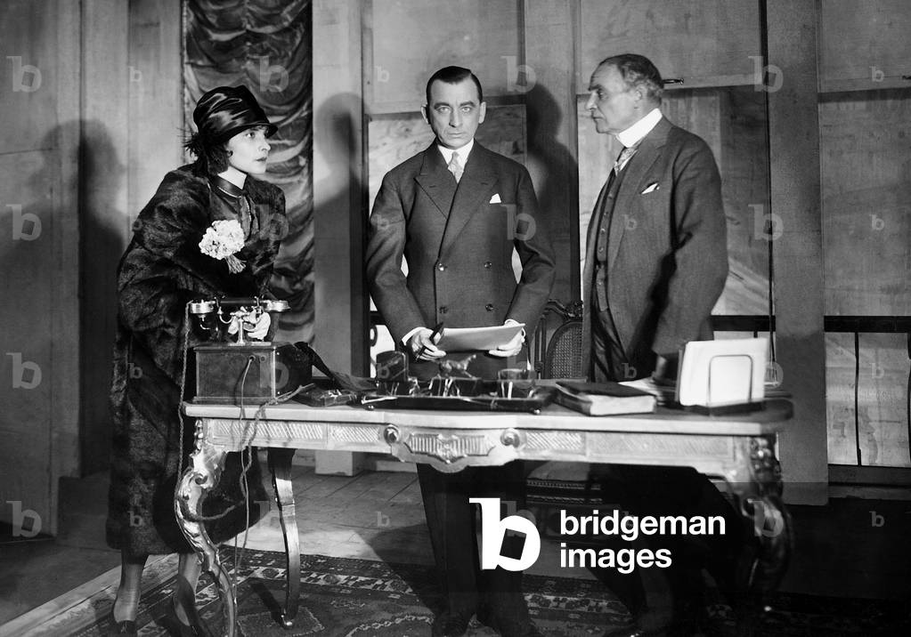 Ophilla Lindner, Curt Goetz and Albert Lessard in 'The Dictator', 1927 (b/w photo)