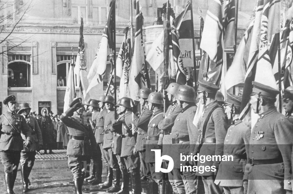 Rally of the Kampffront Schwarz Weiss Rot (Battlefront Black-White-Red) in Kassel, 1933