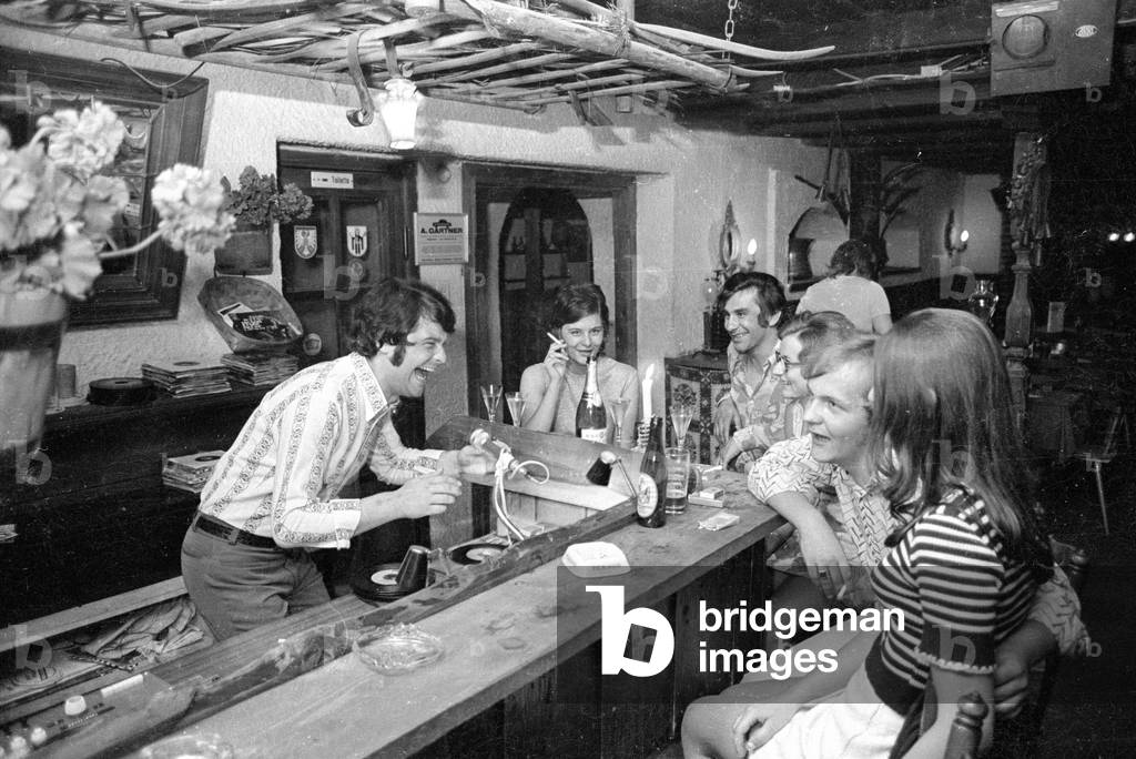 Disco in Bavaria, 1971 (b/w photo)