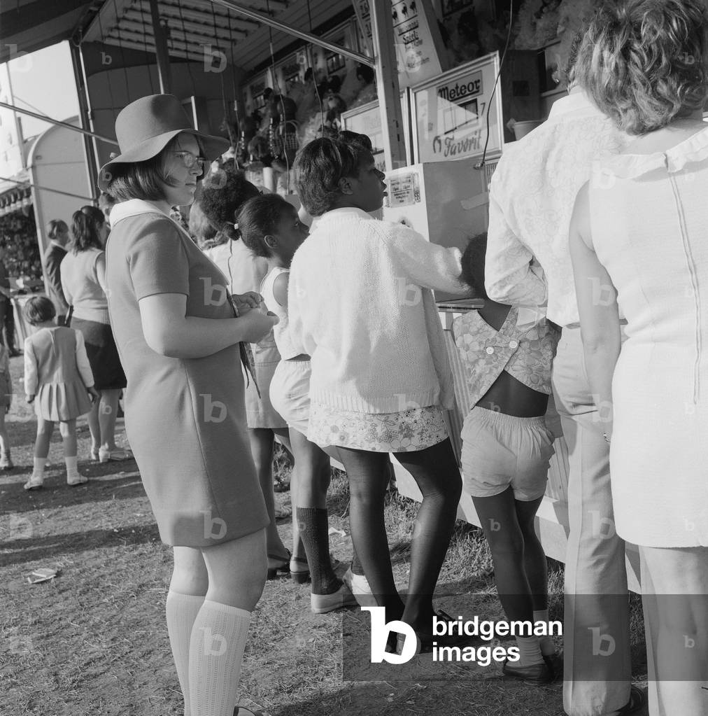 German-American folk festival in Augsburg, 1970 (b/w photo)