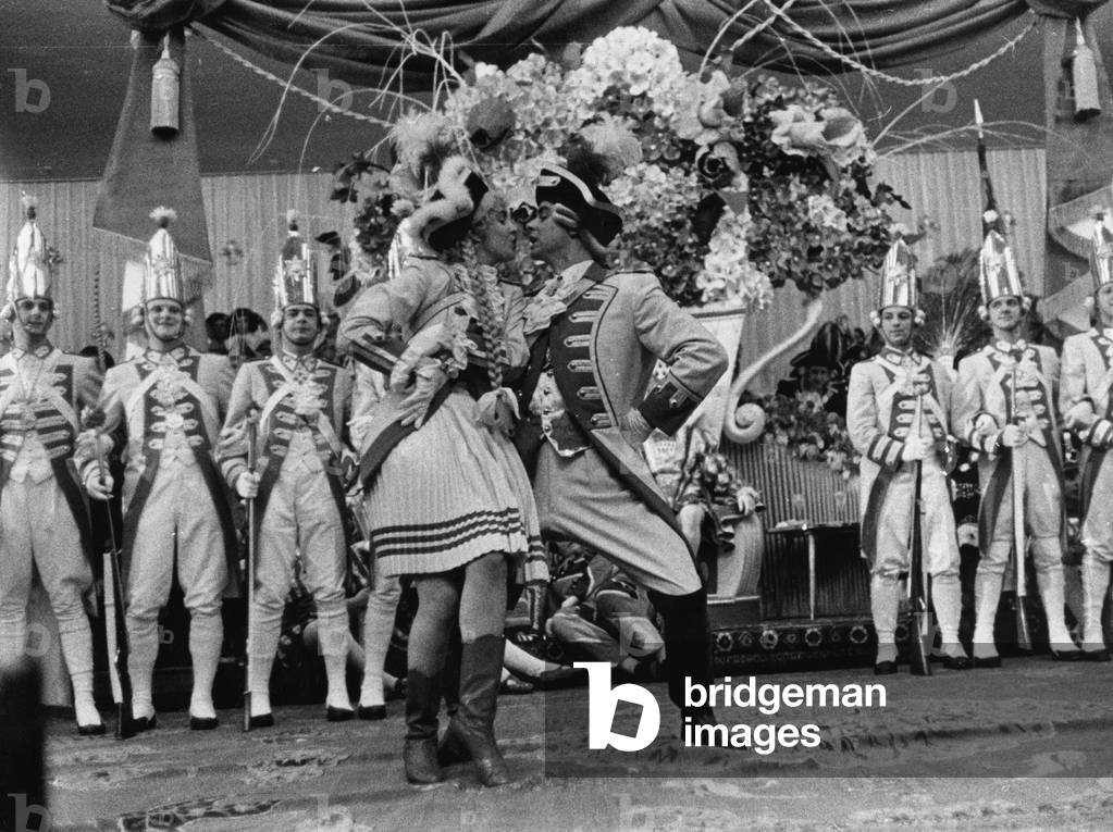 Cologne Carnival, 1987 (b/w photo)