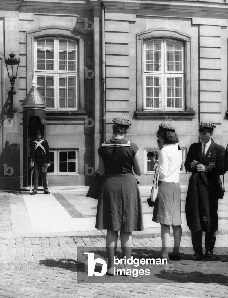 Graduates in Copenhagen, 1964 (b/w photo)