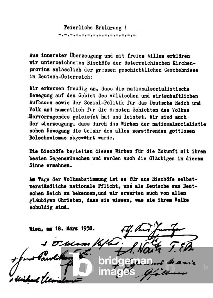 Declaration of Austrian bishops, 1938