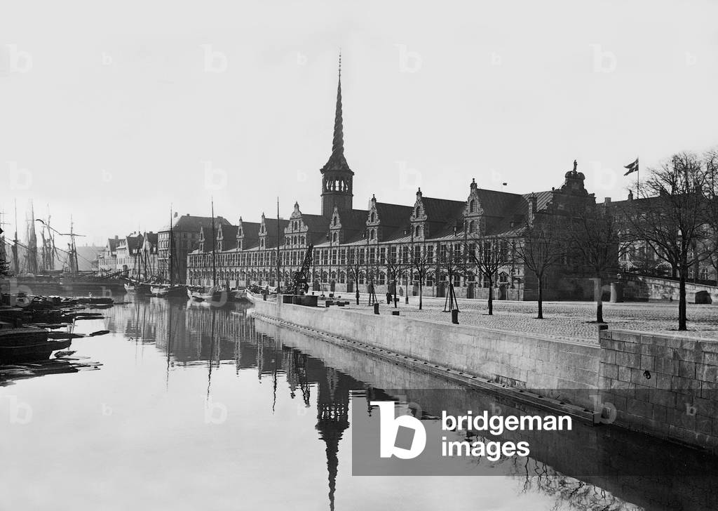 The Copenhagen Stock Exchange (b/w photo)