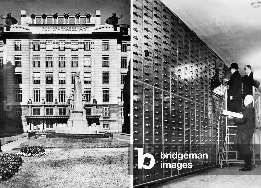 Postal Savings Office in Vienna, 1943 (b/w photo)