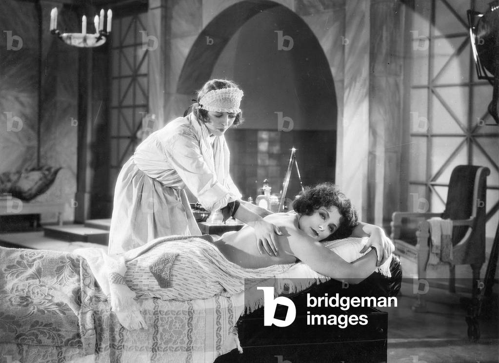 Beauty care and massage, 1929 (b/w photo)
