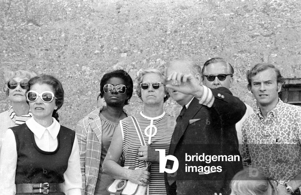 Salzburg at the time of the festival, 1971 (b/w photo)