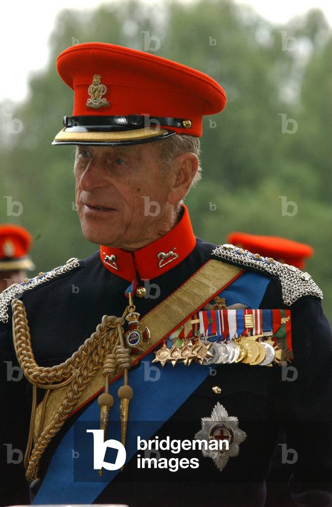 Visit of Prince Philip to Paderborn Athlone Barracks in Paderborn-Sennelager on 03.08.2002 