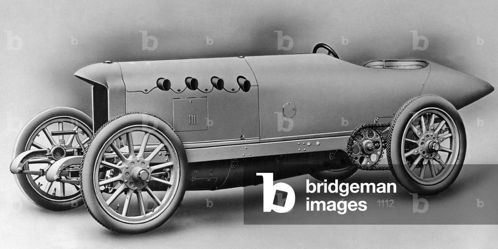 The Blitzen-Benz of 1909 (b/w photo)