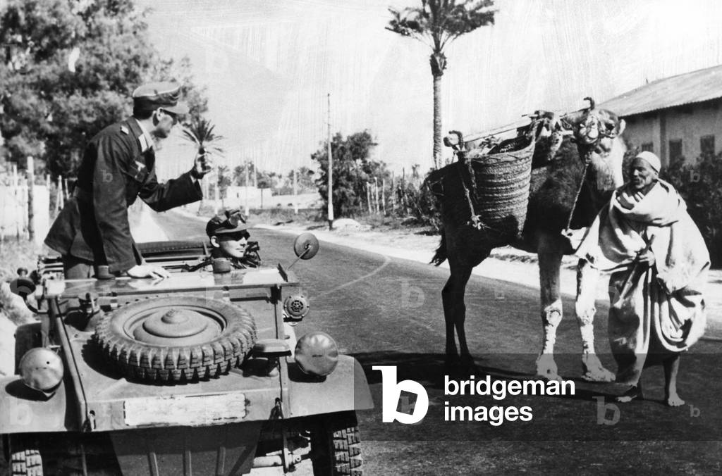 A VW Kuebelwagen in Africa, 1941 (b/w photo)