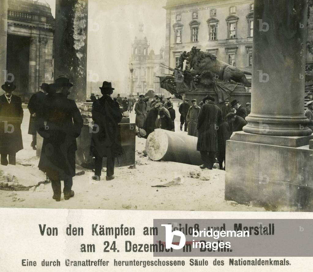 The destroyed National Kaiser Wilhelm Monument in Berlin, 1918