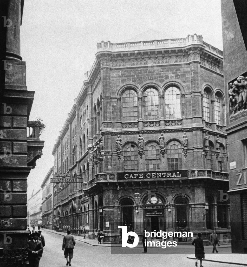 The Cafe Central in Vienna (b/w photo)