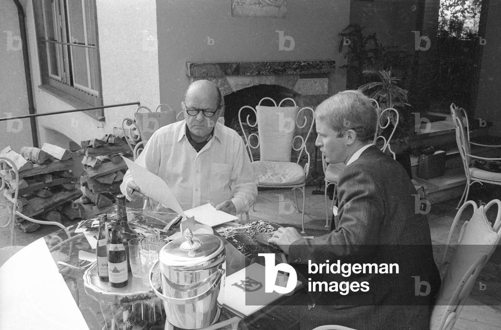 Carl Underberg on the Schwaerzenberg estate on Tegernsee lake, 1966 (b/w photo)