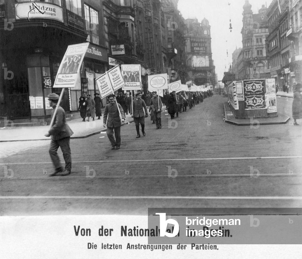 Demonstrations of the parties before the national election, 1919
