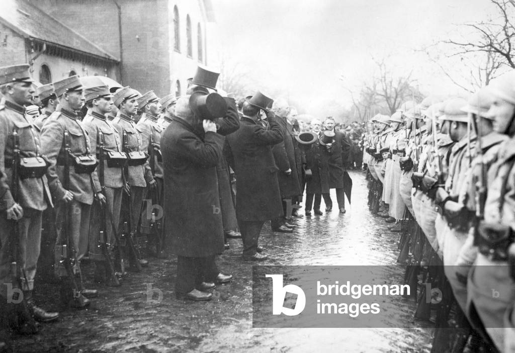 Replacement of French troops by Danish troops in the first zone of North Schleswig, 1920