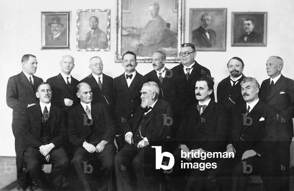 Oskar von Miller at the 25th anniversary of the German Museum, 1931 (b/w photo)