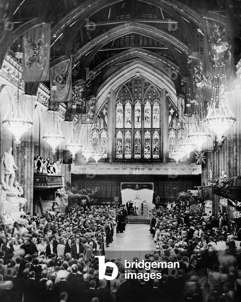 25-year anniversary of the reign of George V of the United Kingdom, 1935 (b/w photo)