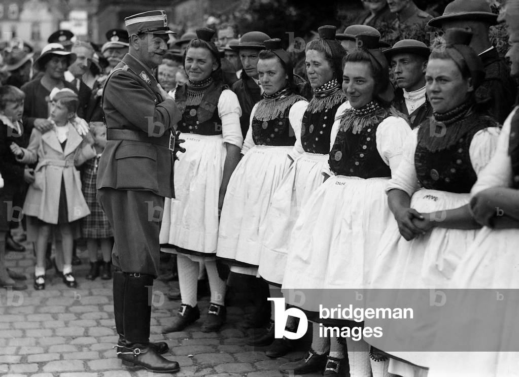 Franz Ritter von Epp at the Reich Fighters Day in Kassel, 1935 (b/w photo)