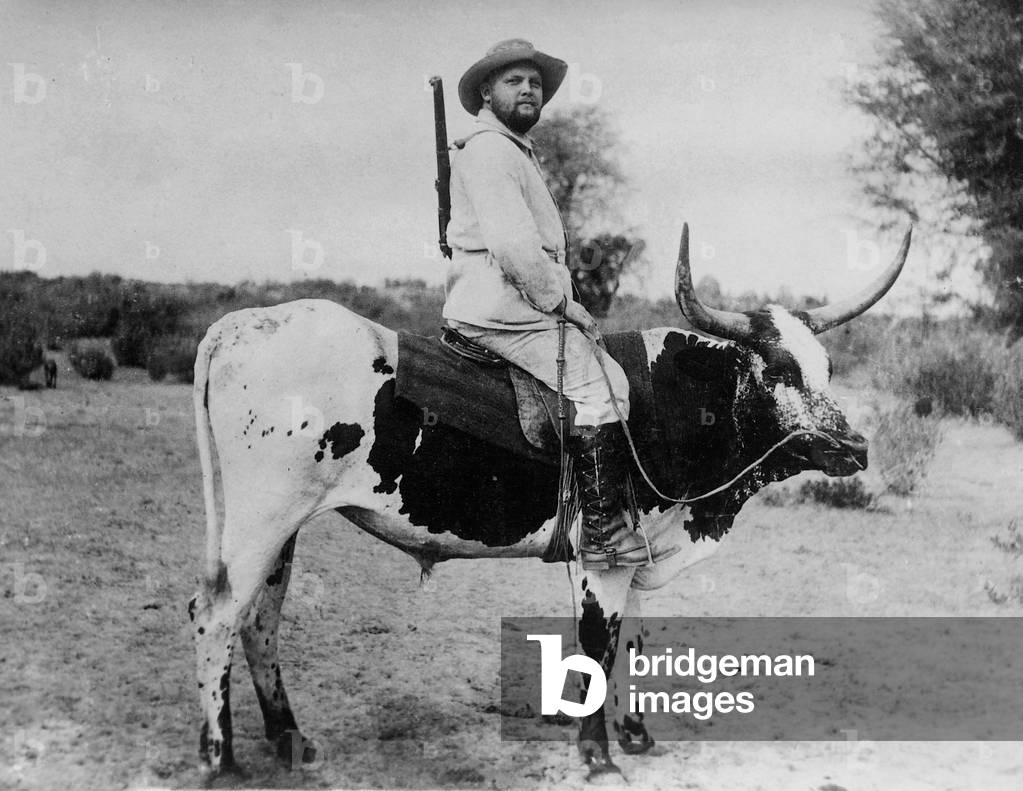 German settlers in the former German South West Africa, 1937 (b/w photo)