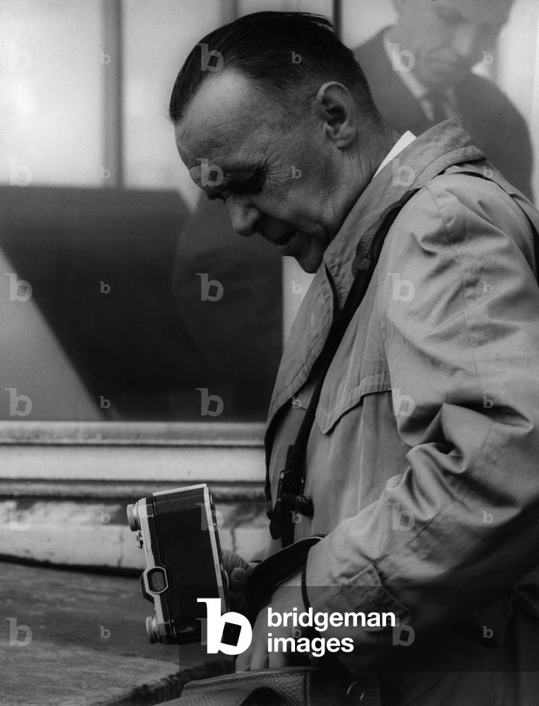 Photographer Max Paulus in Amberg (b/w photo)