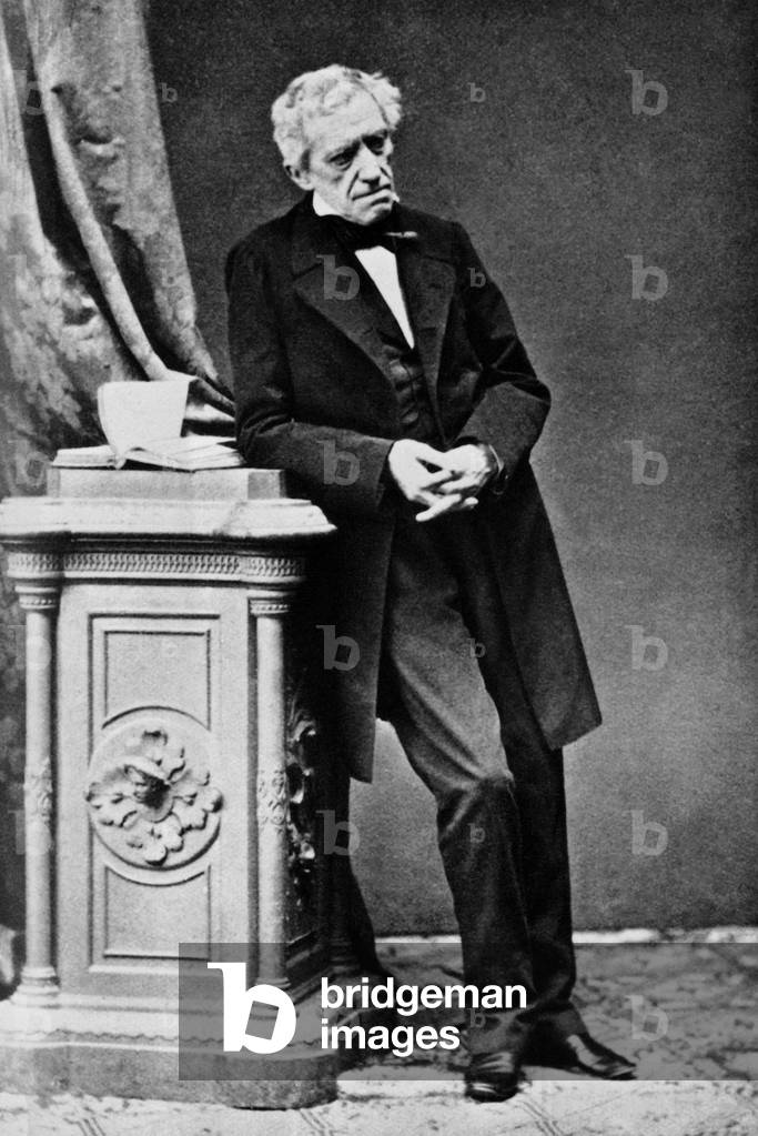 Franz Grillparzer, 1861 (b/w photo)