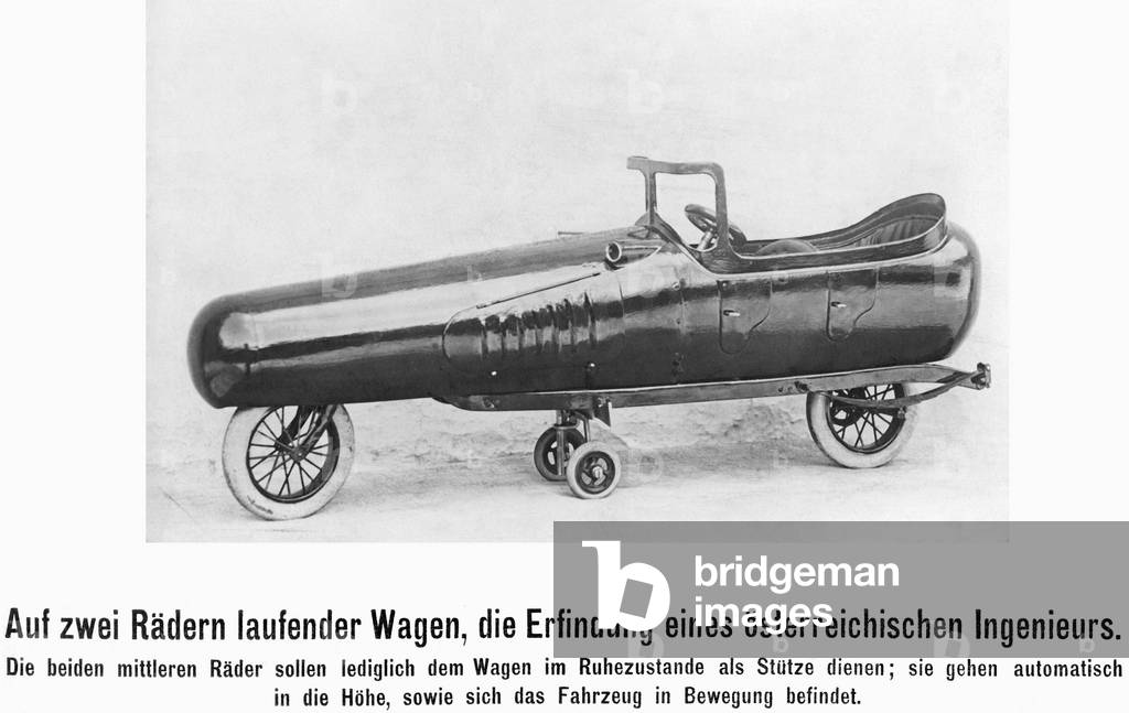 Two-wheeled automobile, 1914