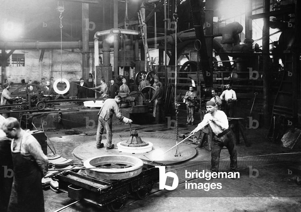 Iron foundry, 1912  (b/w photo)