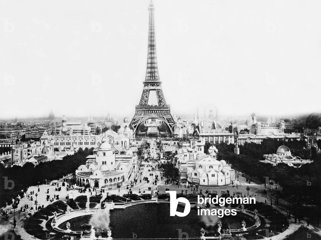 Eiffel Tower, 1889 (b/w photo)