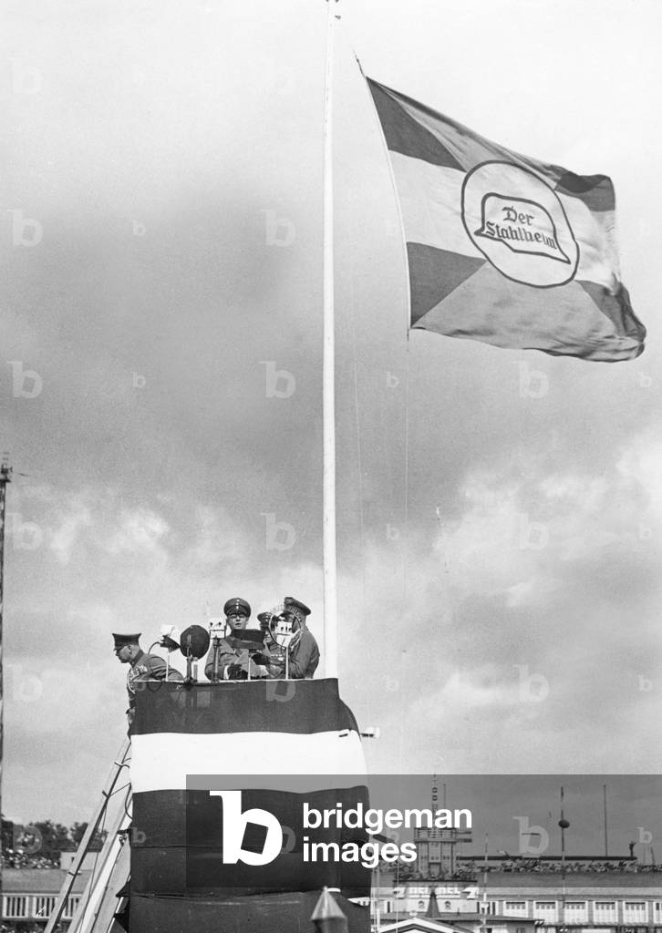 Lectern during a Stahlhelm march in Berlin, 1932