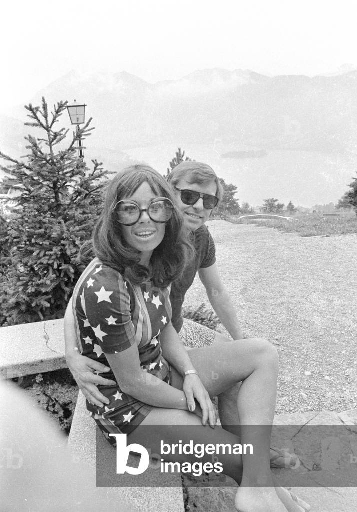 The Schliersbergalm in Schliersee, 1971 (b/w photo)