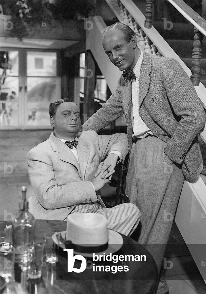 Erhard Siedel and Hans Nielsen in 'Das Geheimnis um Betty Bonn', 1937 (b/w photo)