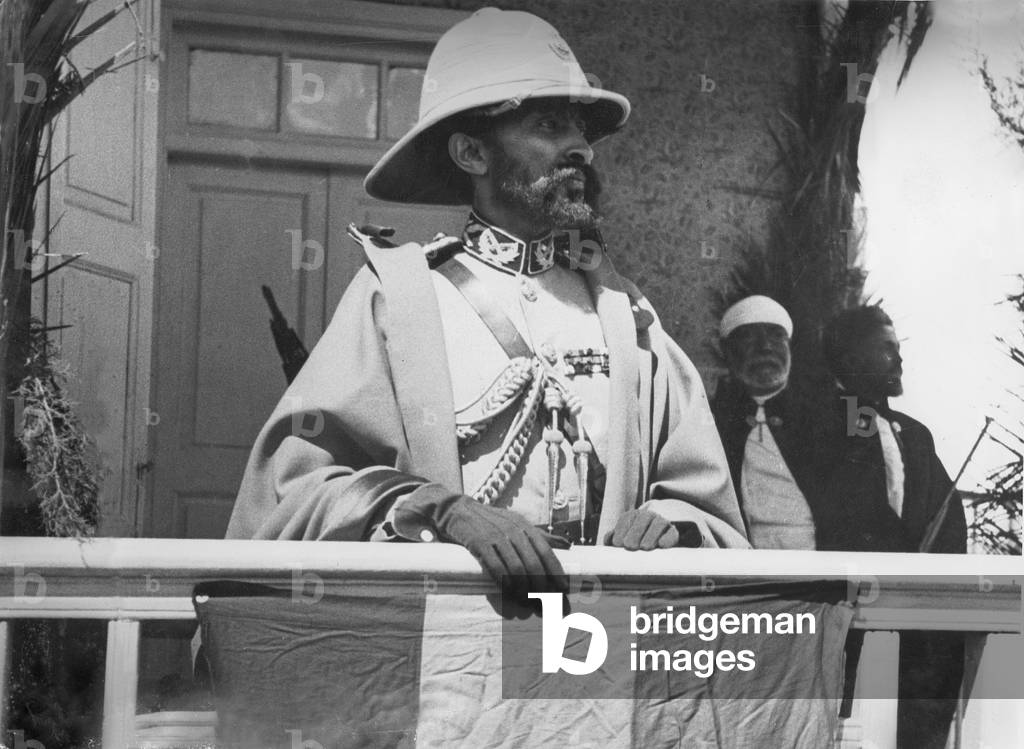 emperor Haile Selassie of Ethiopia, 1935 (b/w photo)