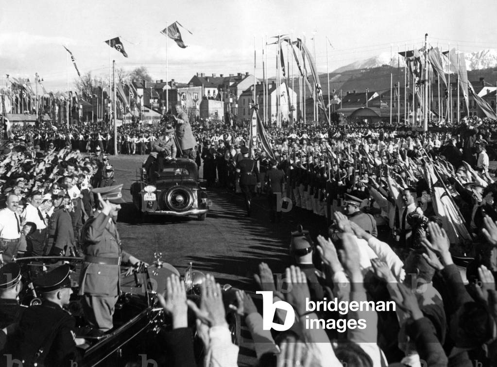 Adolf Hitler in Klagenfurt, 1938 (b/w photo)