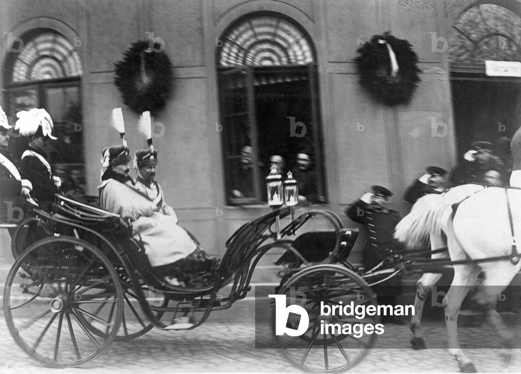 Emperor William II and Duke Johann Albrecht at Mecklenburg in Braunschweig, 1909
