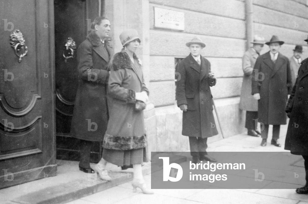 Victoria of Prussia marries Alexander Zoubkoff in Bonn, 1927 (b/w photo)