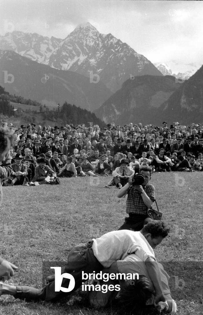 The Gauder Fest in Zell am Ziller, 1952 (b/w photo)