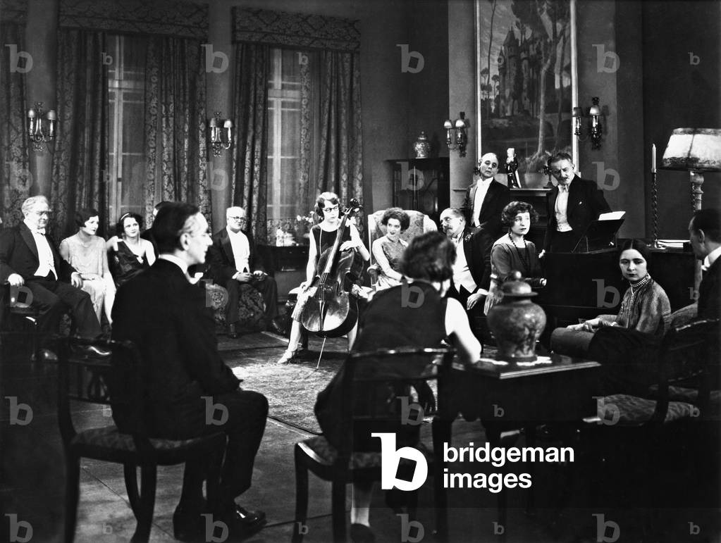 Evening party in 'The Constant Nymph', 1928 (b/w photo)